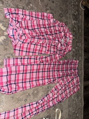 Women's Pink Plaid Two-Piece Pajama Set